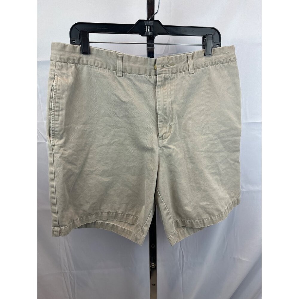 VINEYARD VINES Mens Classic Fit Khaki Cotton Shorts Size 35  Summer Flat Front